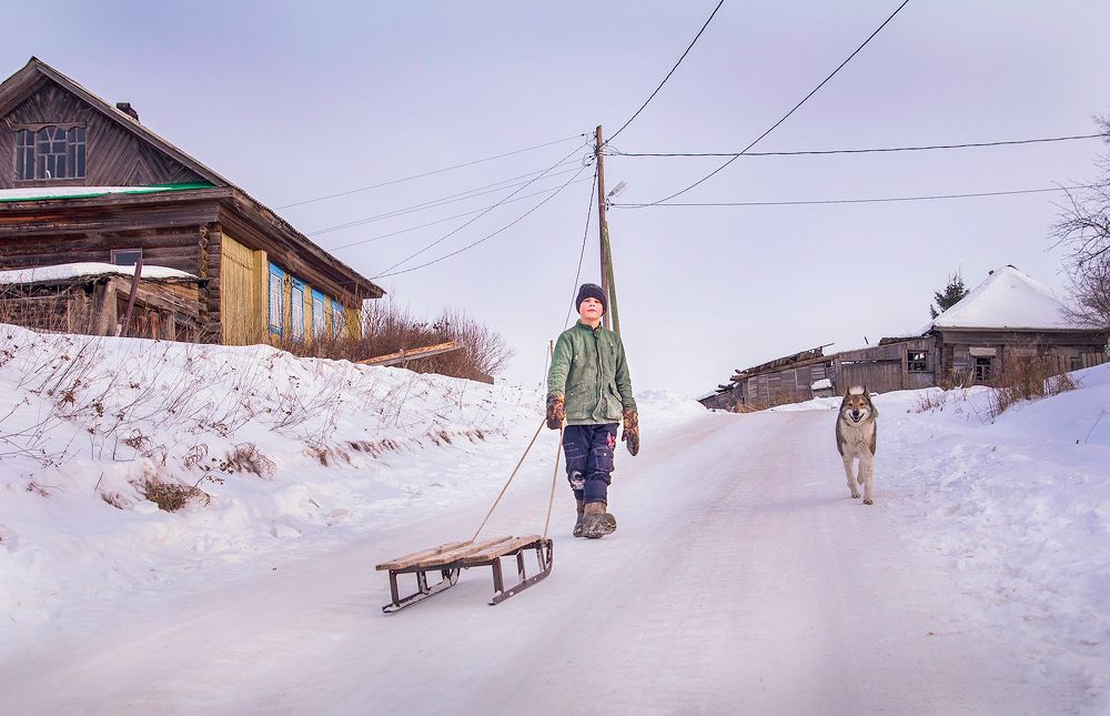 "Зима в деревне"