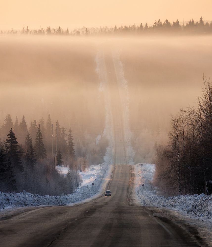 Утро на трассе Гремячинск - Чусовой