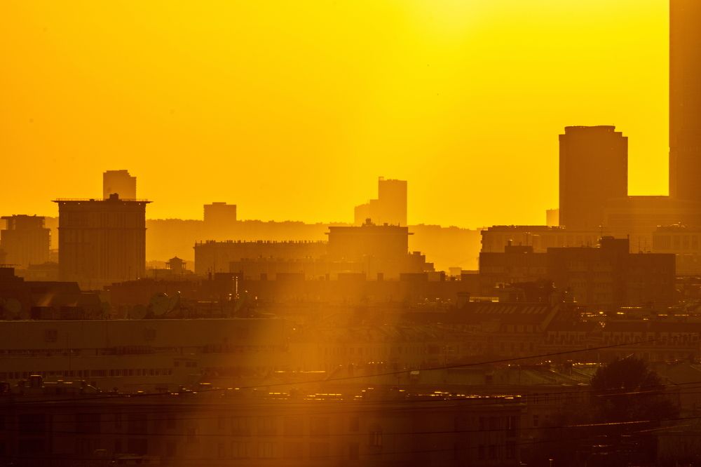 Закат в Москве.