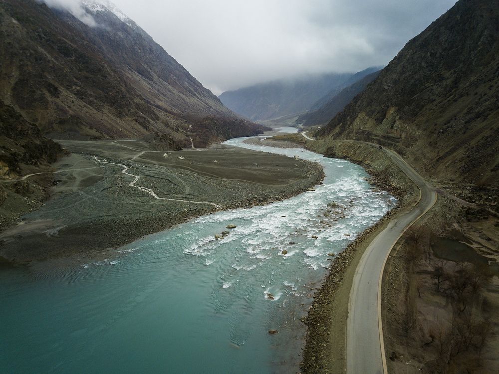 Пяндж. Таджико-афганская граница.