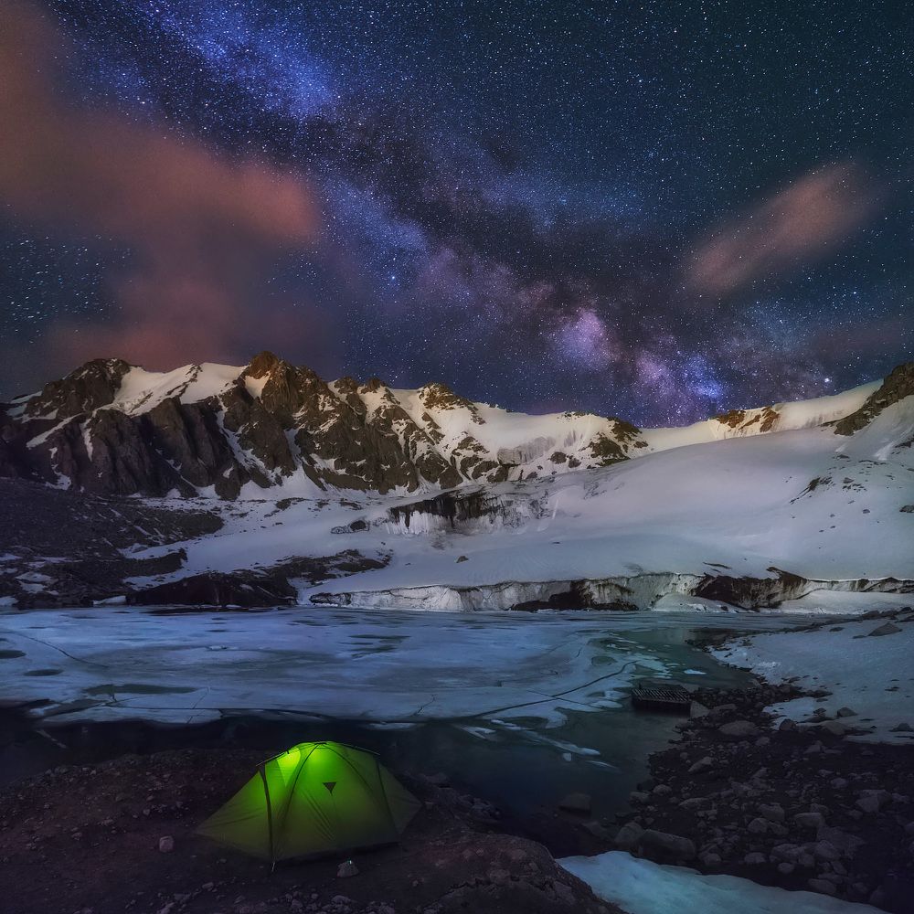 Ночь на моренном озере №13