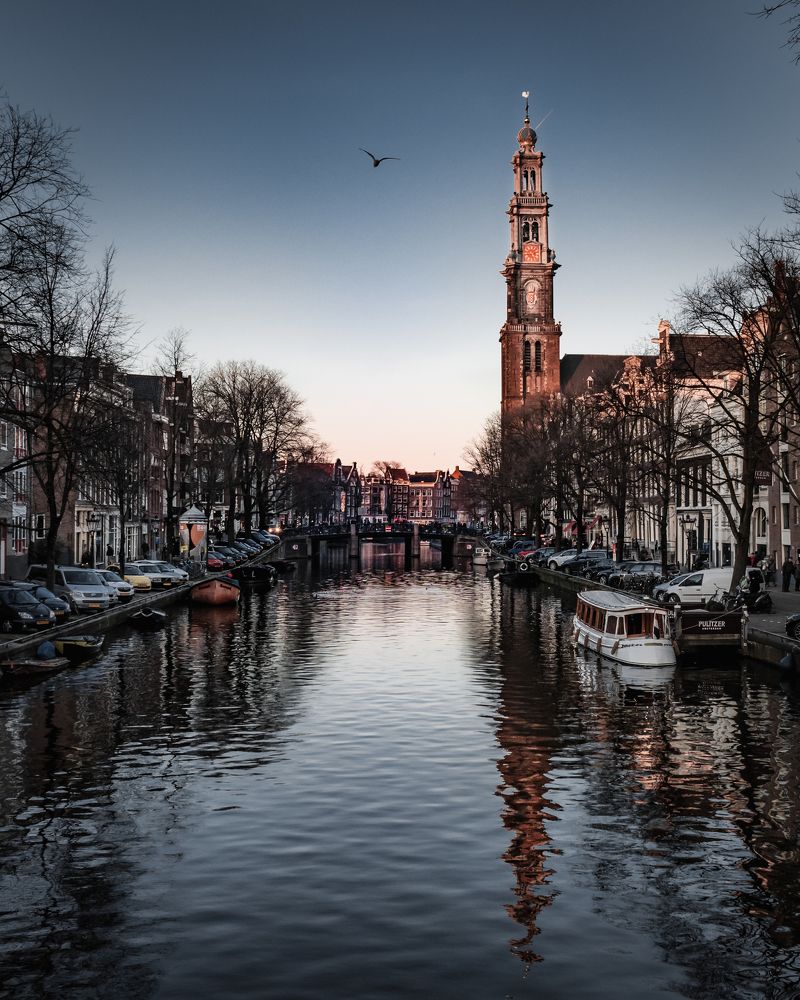 Sunset in Amsterdam