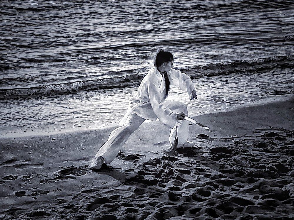 Aikido on the beach