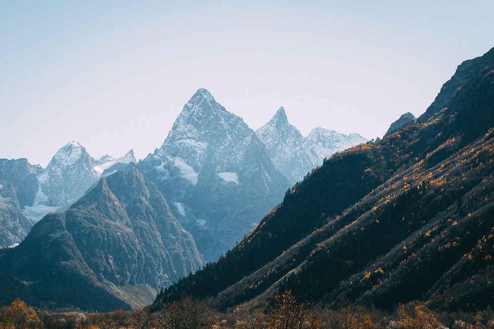 Гора Чотча. Вид из Гоначхирского ущелья. КЧР