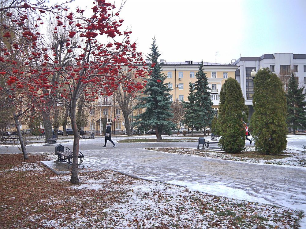 Поздняя осень в сквере Тукая.