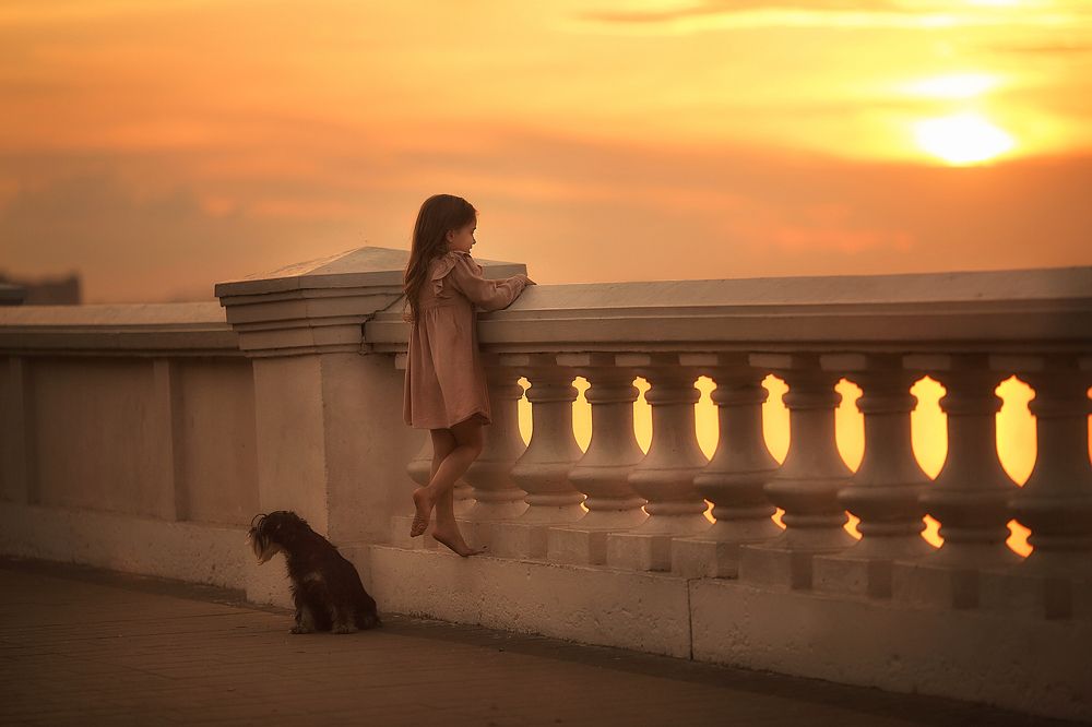 На закате...