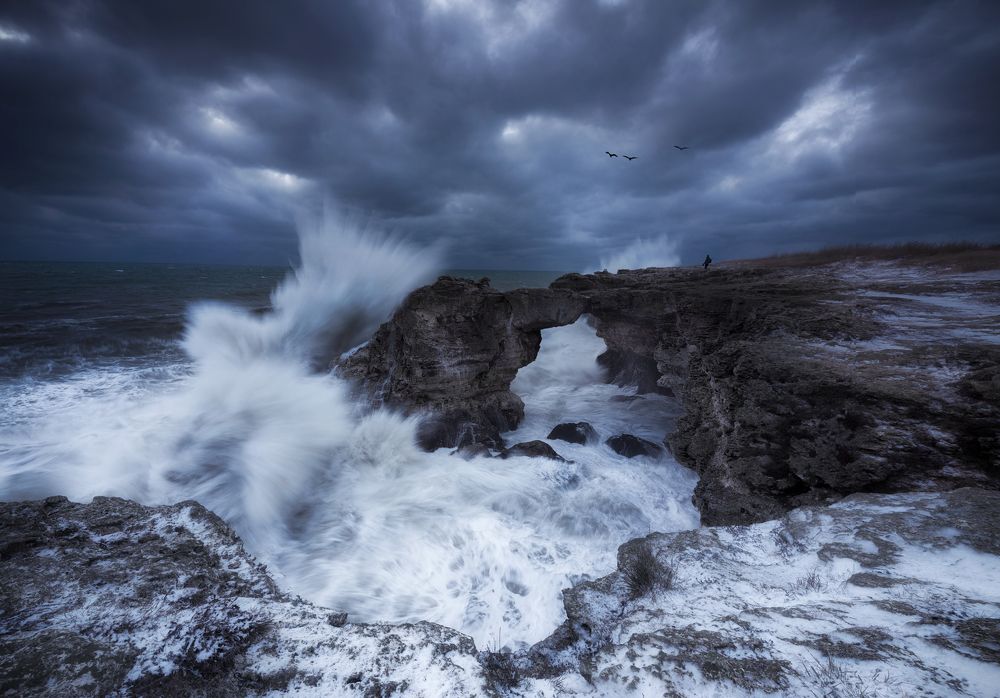Angry sea