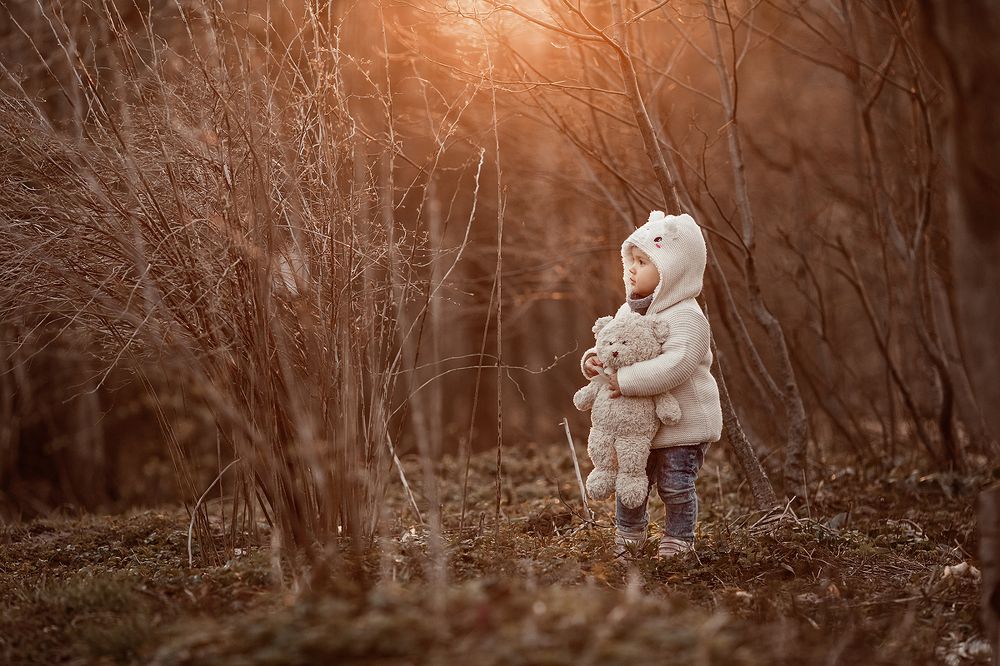 Девочка и мишка