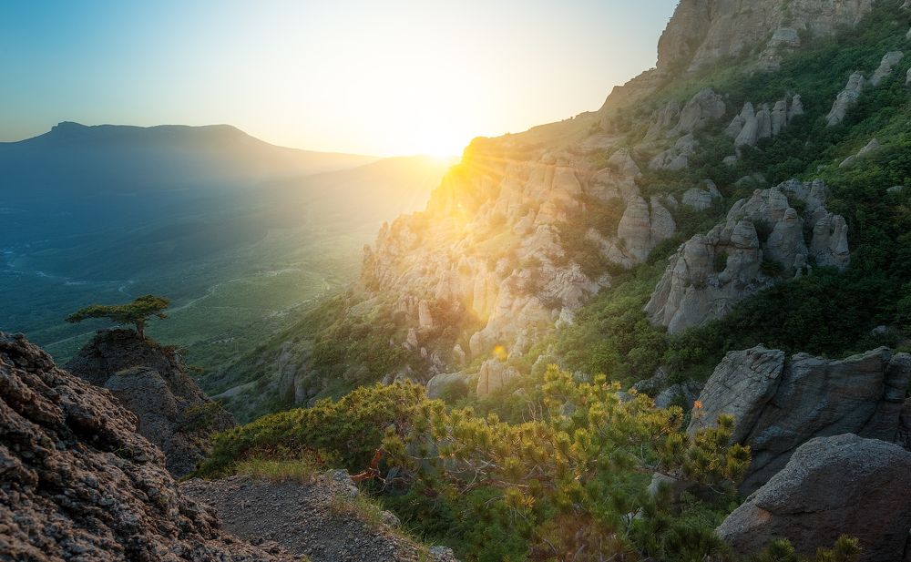 В лучах уходящего солнца