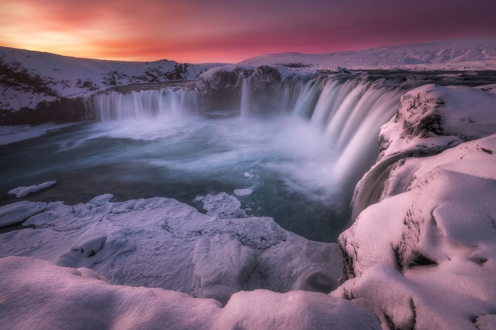 Goðafoss in Winter