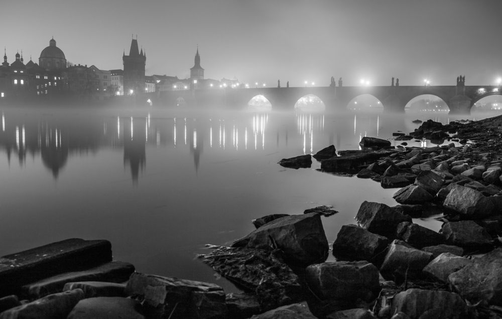 Charles Bridge in Fog
