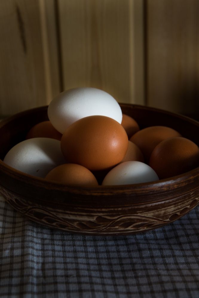Куриные яйца