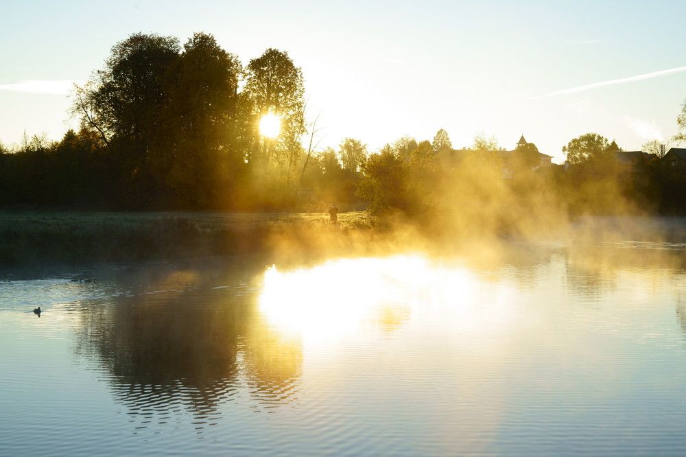 The waterfog on the Kamenka River