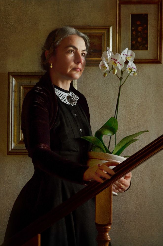 На лестнице