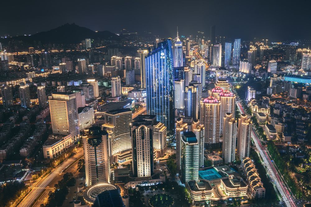 Night cityscape in China