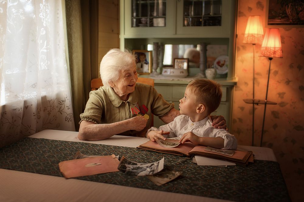 Роза Александровна с правнуком Костей