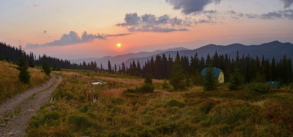 Закат на полоныне