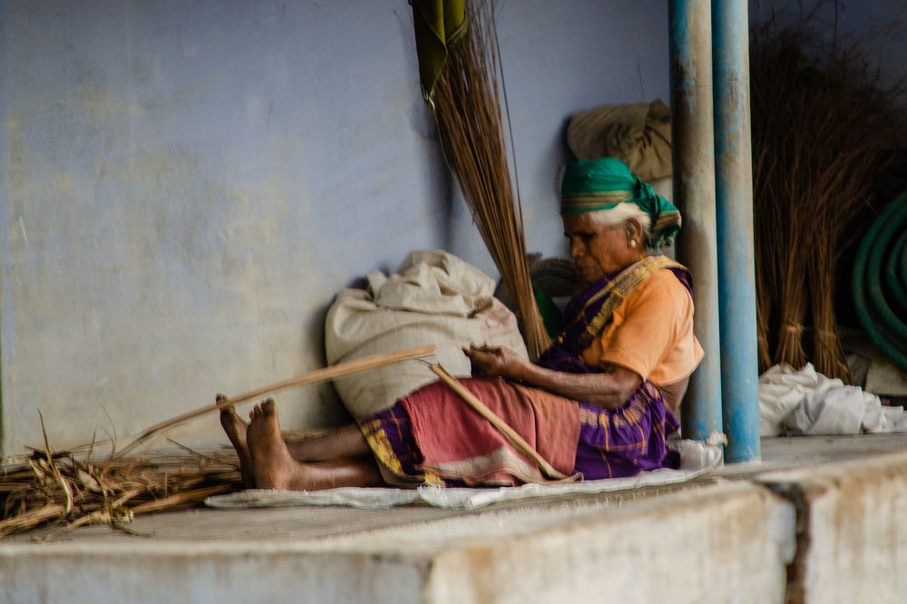 Aged women for herself