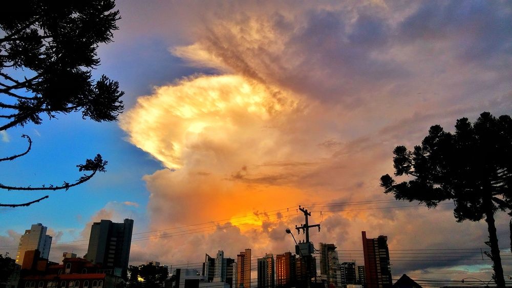 Bright clouds