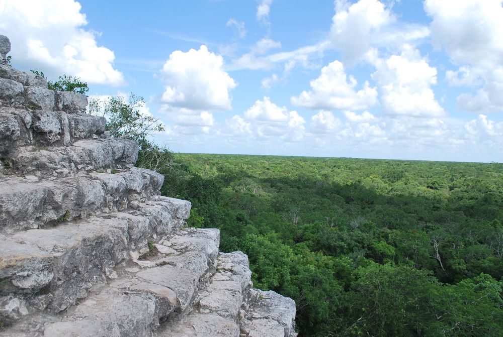 Beautiful Sky, Jungle, Pyramid Steps = MEXICO ! ! !