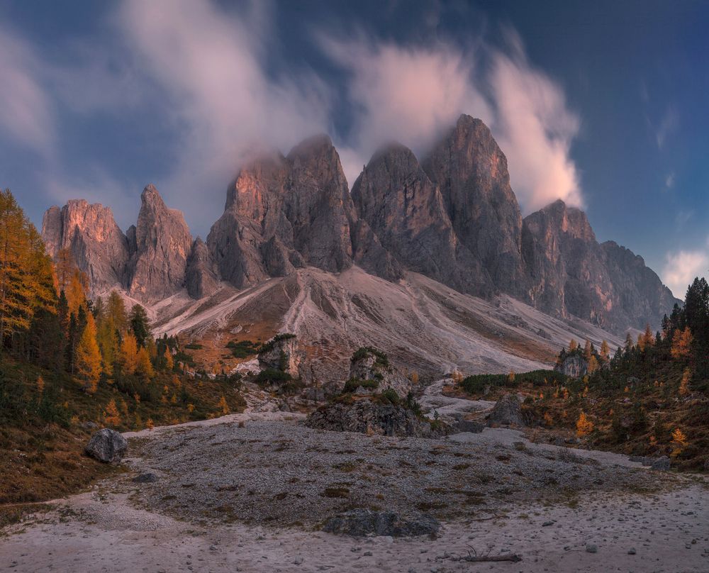 Закат в Доломитах