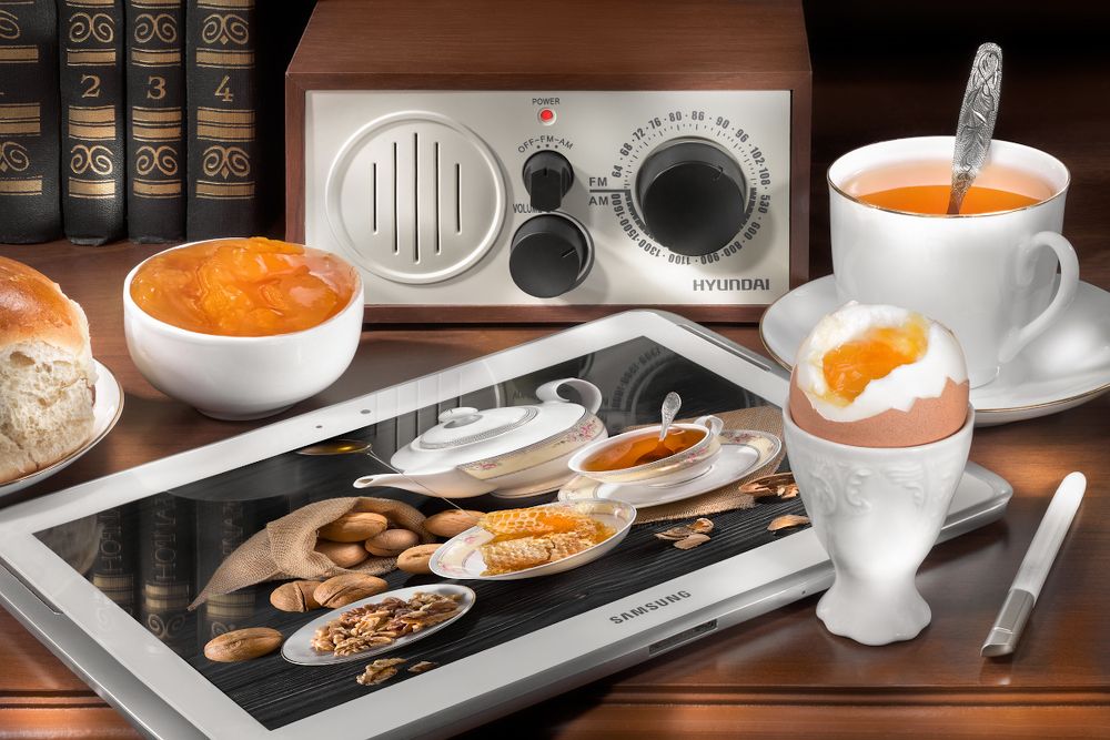 Полезное с приятным...(завтрак фотографа с просмотром отснятого материала)