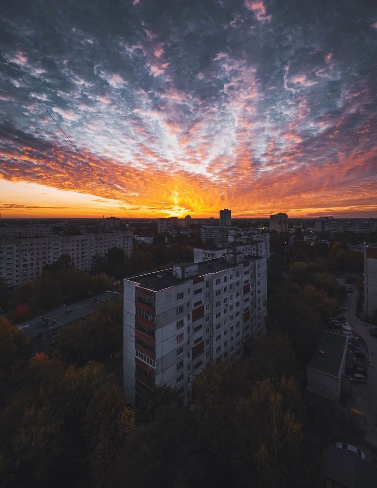 Закат над городом Иваново