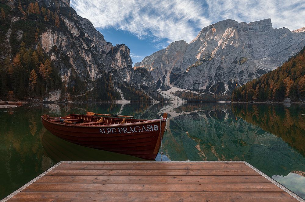 Утро в Доломитах