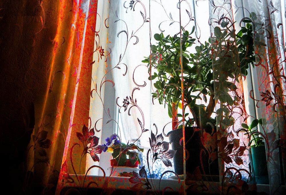 Вид на подоконник.