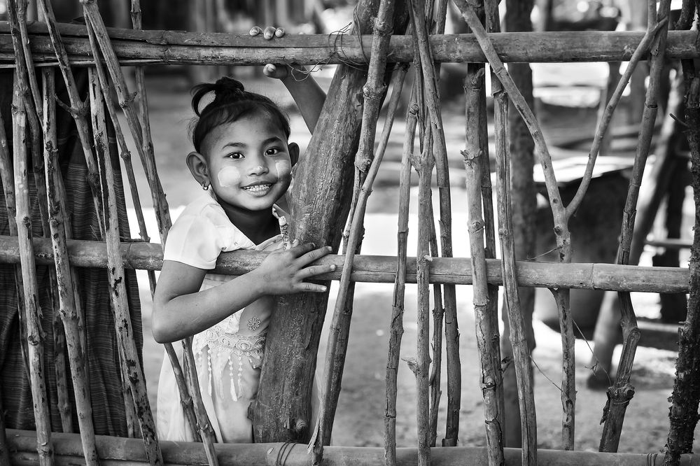 A Girl and the Fence