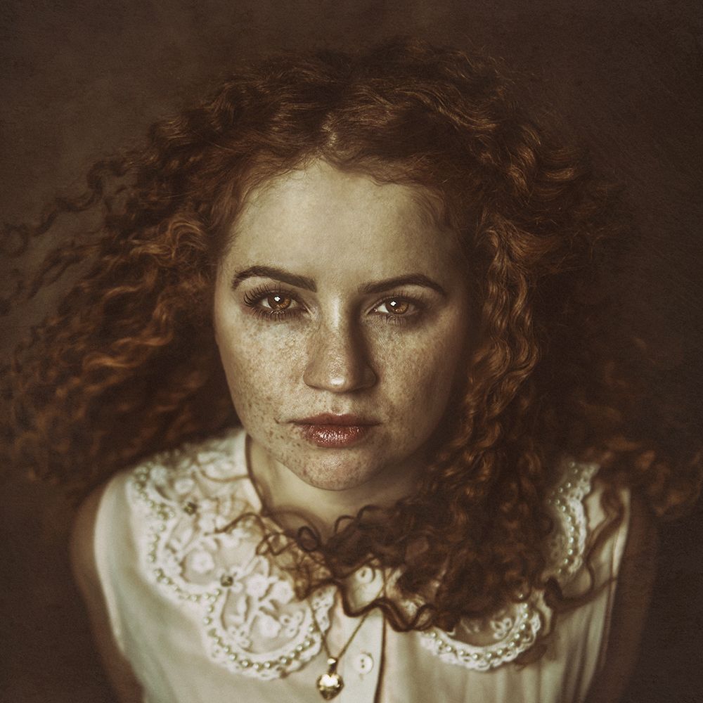 A girl with freckles