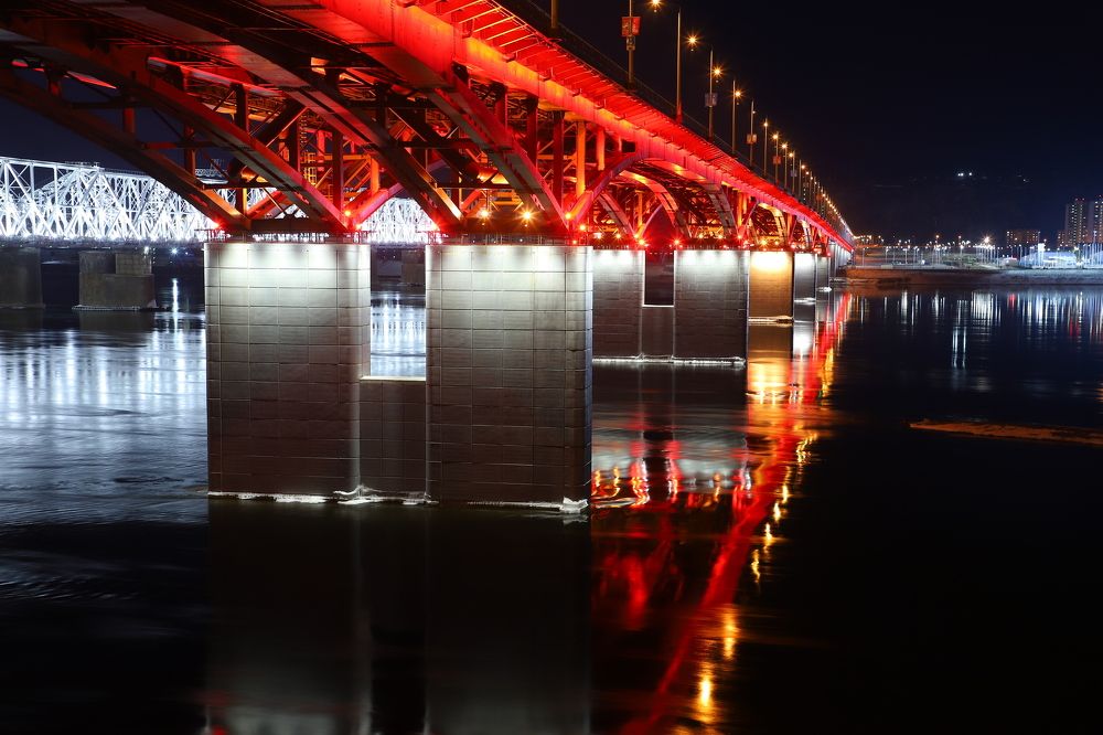 Огни ночных мостов