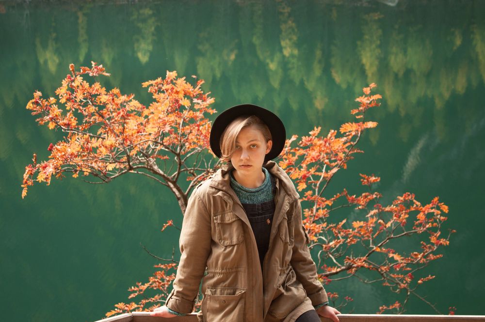 The girl by the lake