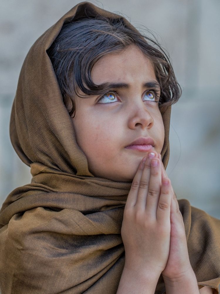 Little Muslim Girl Praying