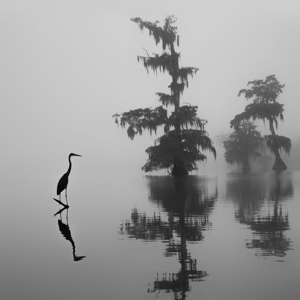 Fog on the swamp