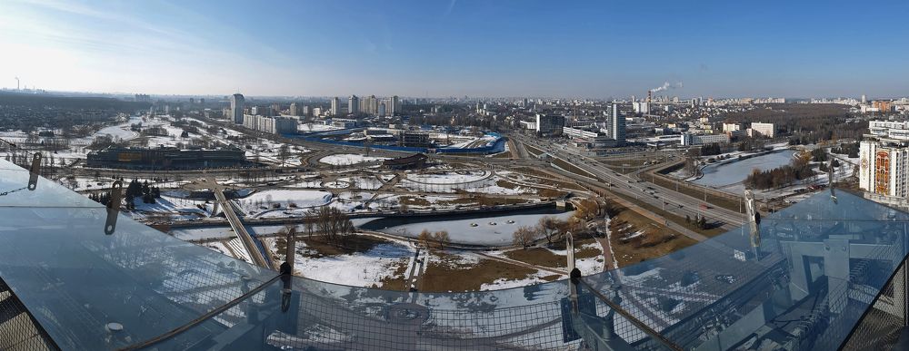 Минск с высоты Национальной библиотеки