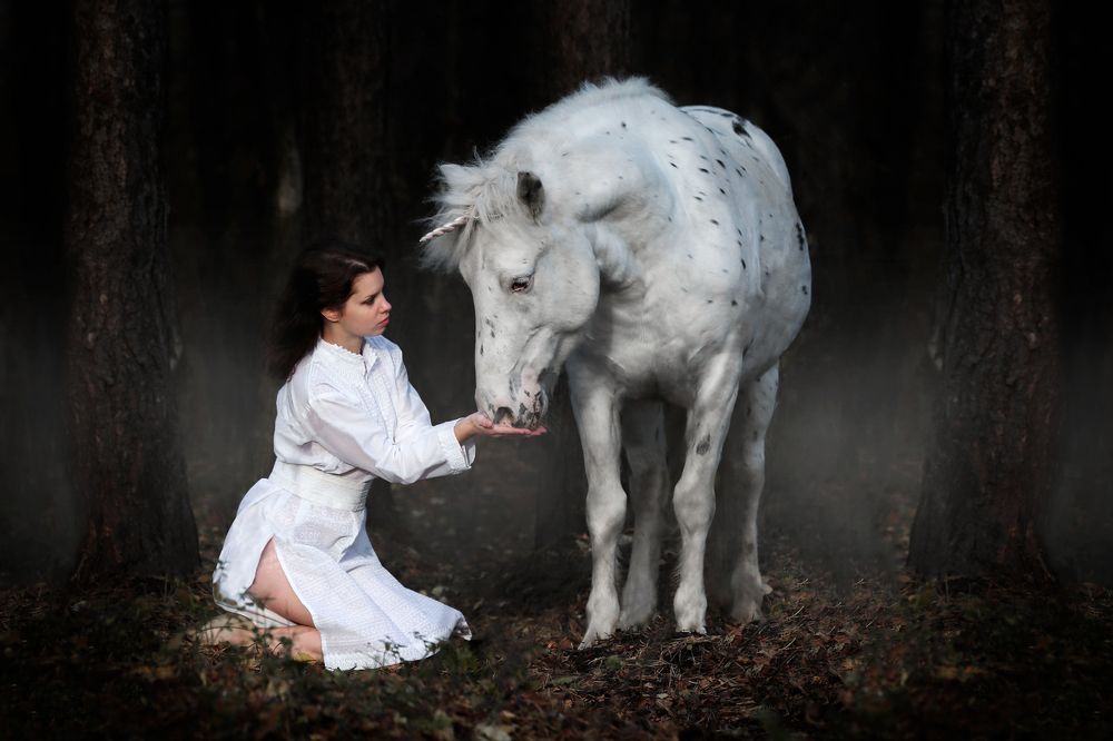 Девушка и единорог