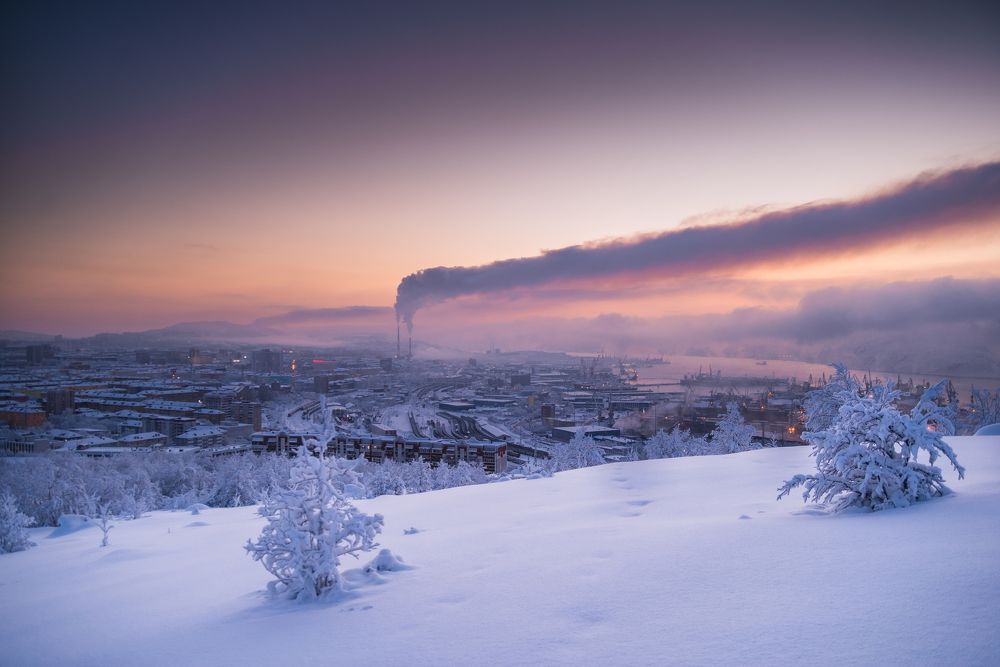 Зимний город Мурманск