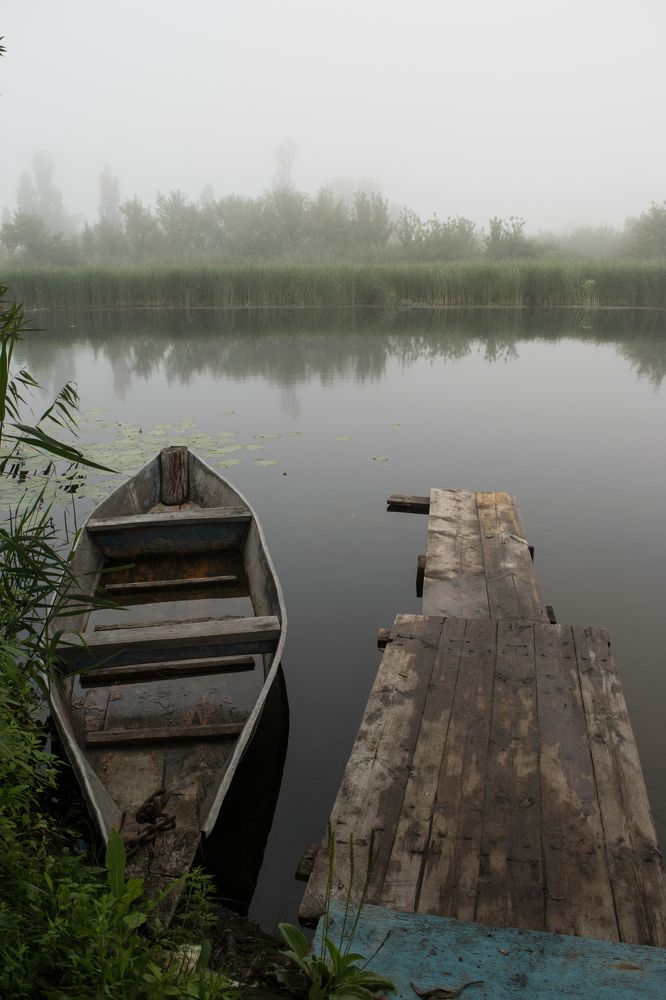 Туманное утро на речке