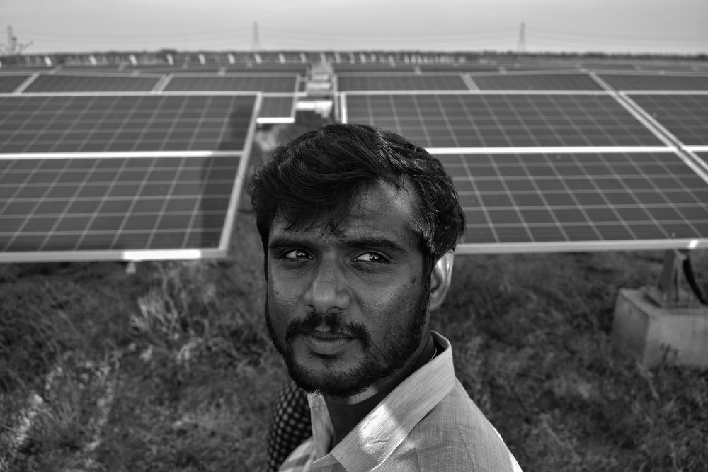 Portrait in solar powerplant