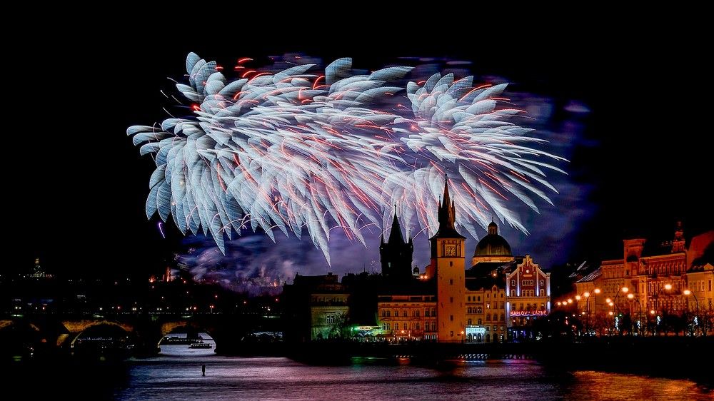New Year's Fireworks in Prague