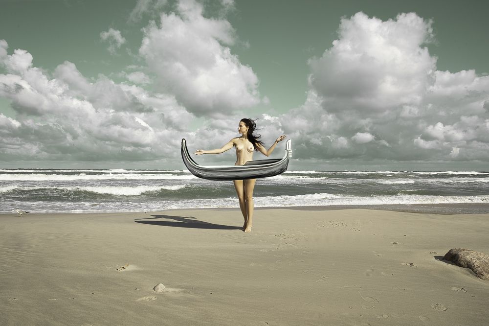 Woman points the way