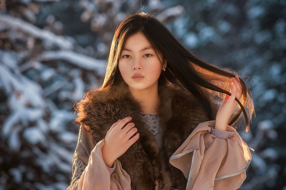 В закатном солнце