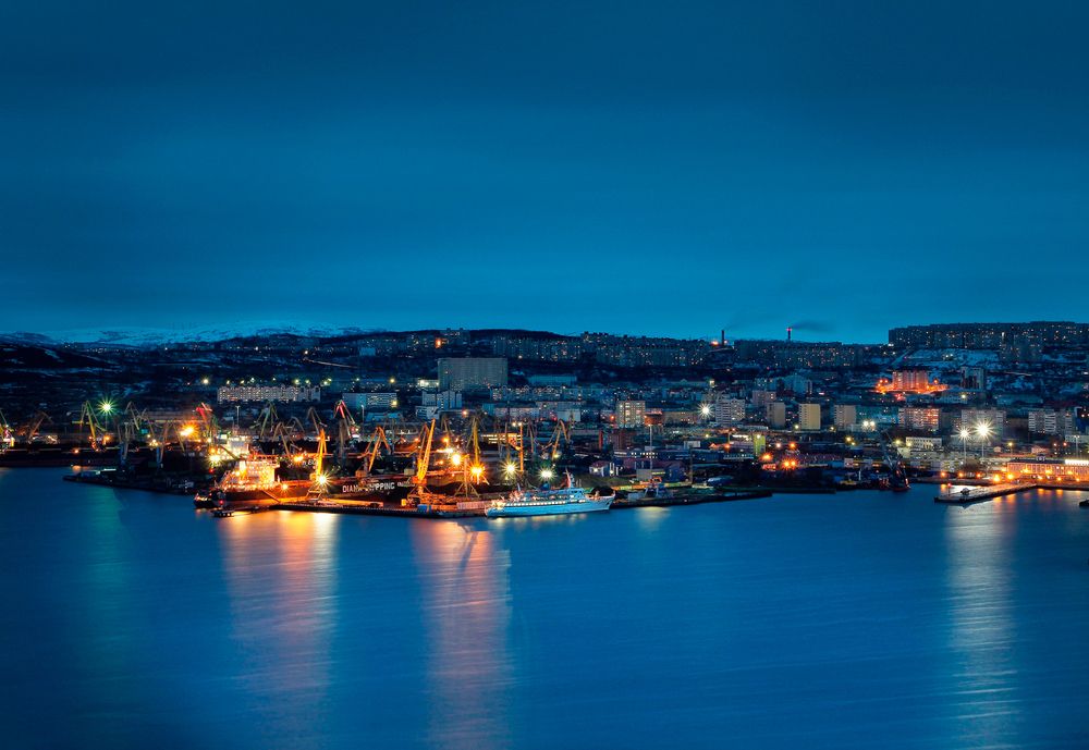 Город за Полярным кругом. Ночной Мурманск