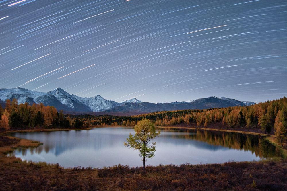 Хоровод звезд над озером Киделю