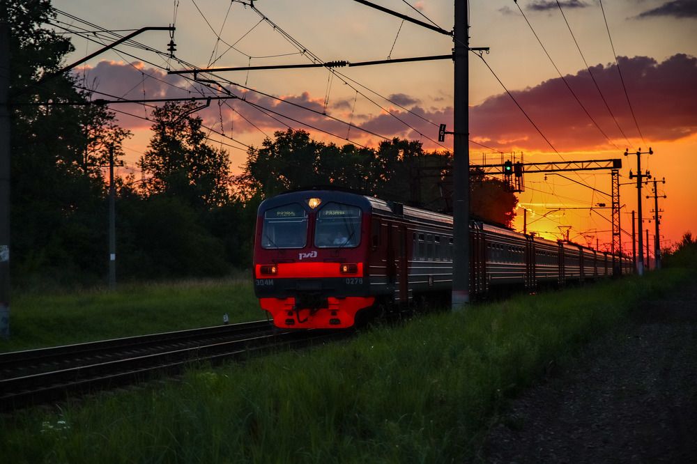 На закате...