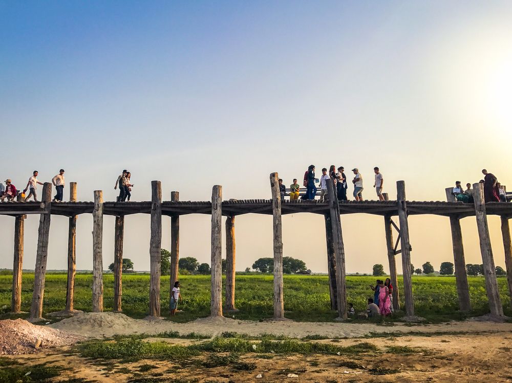 U Bein Bridge, Mandalay, Myanmar
