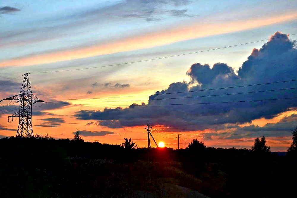 День на закате.