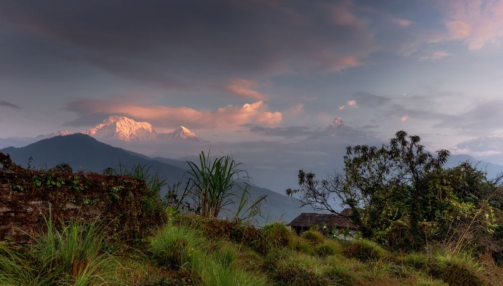 Рассвет в непальской деревне
