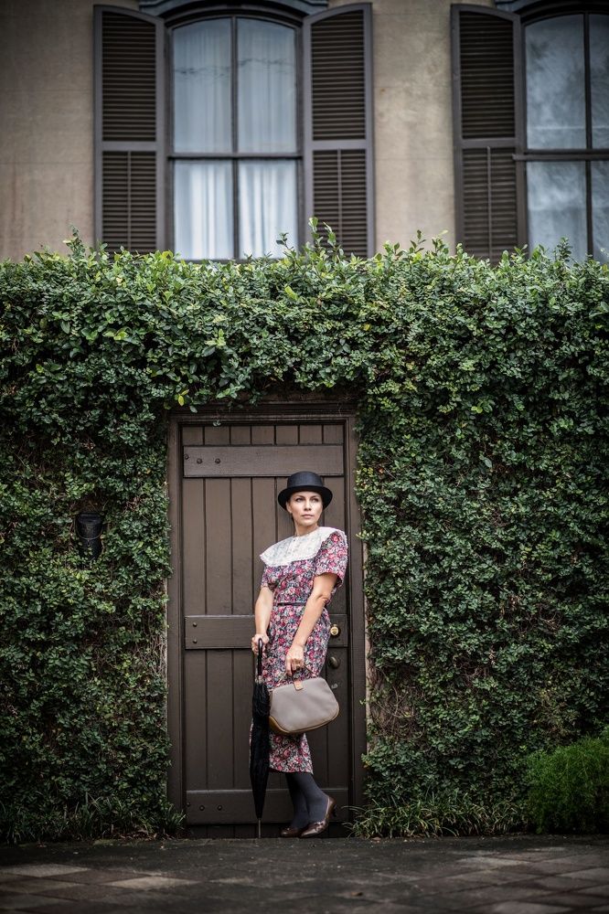 Mary Poppins styled street portrait